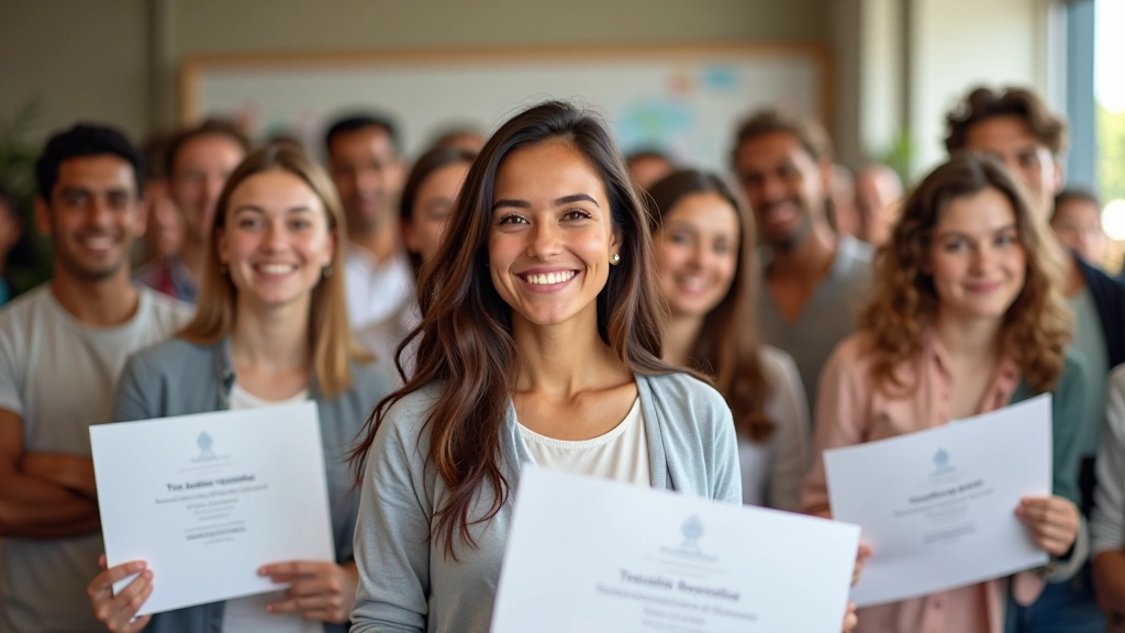 Alunos portugueses celebrando sucesso na preparação para exames de inglês com resultados positivos