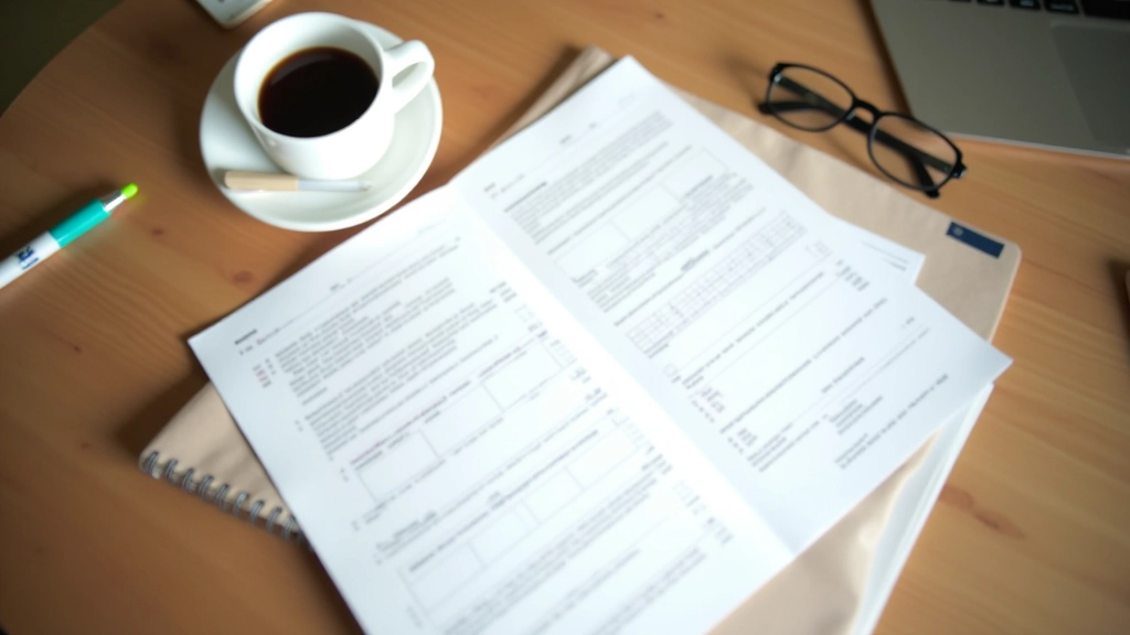 Sessão de estudo com múltiplos papéis de prática espalhados sobre a mesa e uma chávena de café